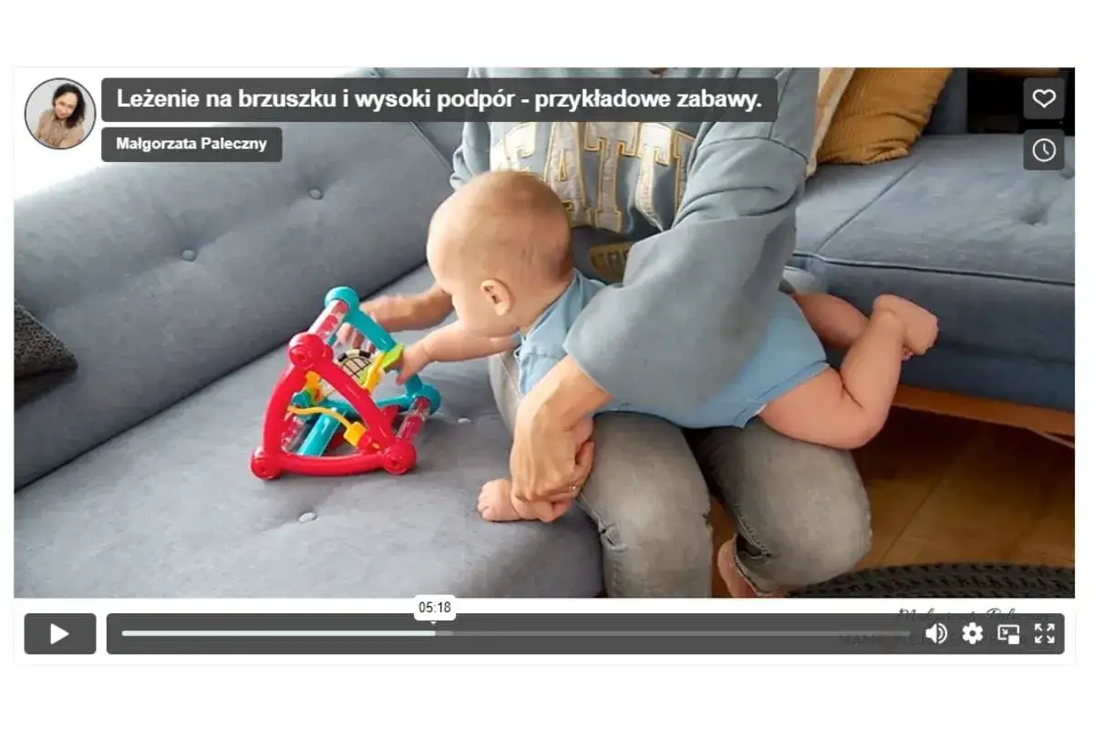 zabawy wspierające wysoki podpór niemowlaka
