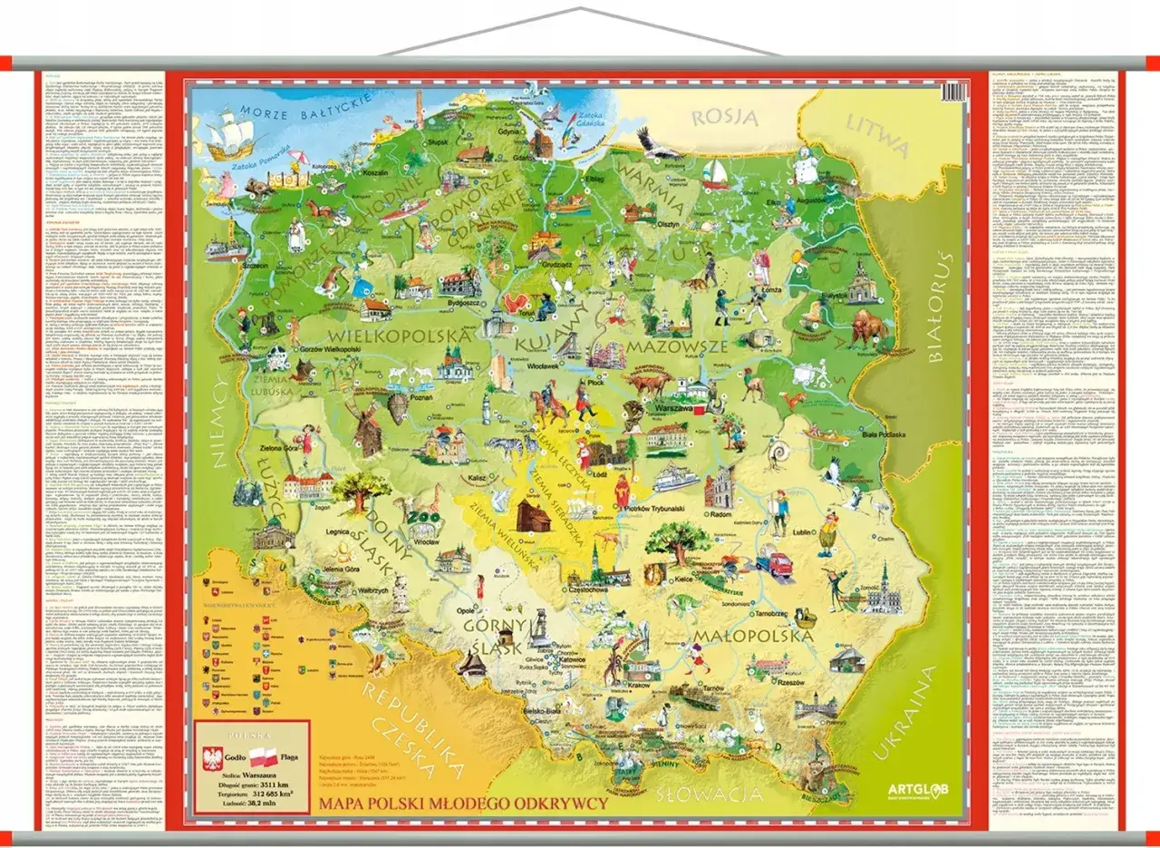 Mapa Polski z atrakcjami dla dzieci